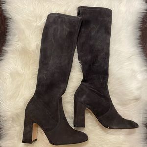 Stuart weitzman gray suede knee boots